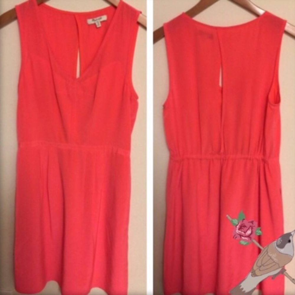 Madewell silk dress with pockets EUC size small